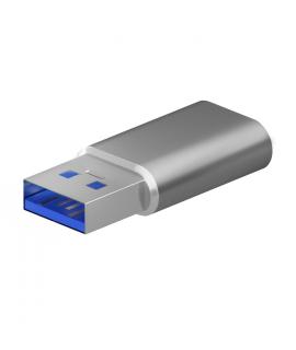 Aisens Mini Adaptador USB 3.2 Gen2/USB 2.03A - Tipo USB-C/H-A/M - Color Gris