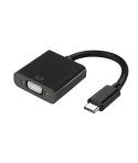 Aisens Conversor USB-C a VGA - USB-C/M-HDB15/H - 15cm - Color Negro