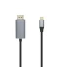 Aisens Cable Conversor USB-C a Displayport 4K@60HZ - USB-C/M-DP/M - 0.8M - Color Negro