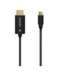 Aisens Cable Conversor Aluminio USB-C a HDMI 2.1 8K@60Hz - USB-C/M-HDMI/M - 2.0m - Color Negro