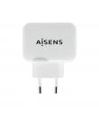 Aisens Cargador USB 17W 5V/3.4A - 2xUSB con Control AI - Color Blanco