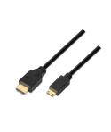 Aisens Cable HDMI a Mini HDMI Alta Velocidad / HEC - A Macho-C/Macho - 1.8m - Compatibilidad 3D y Ethernet - Color Negro