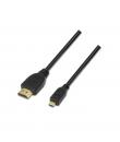 Aisens Cable Micro HDMI Alta Velocidad / HEC - A Macho-D/Macho - 0.8m - Compatibilidad 3D y Ethernet - Color Negro