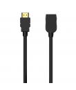 Aisens Cable HDMI V2.0 Prolongador Premium Alta Velocidad / HEC 4K@60HZ 18GBPS - A/M-A/H - 1.0M - Color Negro