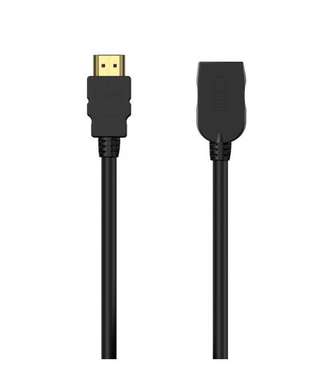 Aisens Cable HDMI V2.0 Prolongador Premium Alta Velocidad / HEC 4K@60HZ 18GBPS - A/M-A/H - 1.0M - Color Negro