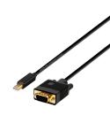 Aisens Cable Conversor Mini Displayport a VGA - Mini DP/M-VGA/M - 2.0m - Color Negro