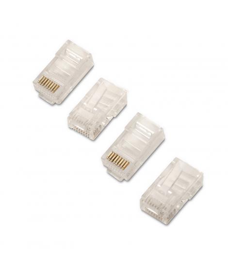 Aisens Pack de 10 Conectores RJ45 8 Hilos Cat.6 AWG24 - Color Transparente