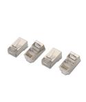 Aisens Pack de 10 Conectores RJ45 8 Hilos FTP Cat.6 AWG24 - Color Plata