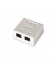 Aisens Roseta de Superficie RJ45 Cat.6 UTP 2 Tomas - Color Blanco