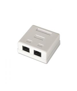 Aisens Roseta de Superficie RJ45 Cat.6 UTP 2 Tomas - Color Blanco