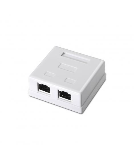 Aisens Roseta de Superficie RJ45 Cat.6 FTP 2 Tomas - Color Blanco