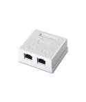 Aisens Roseta de Superficie RJ45 Cat.6 FTP 2 Tomas - Color Blanco