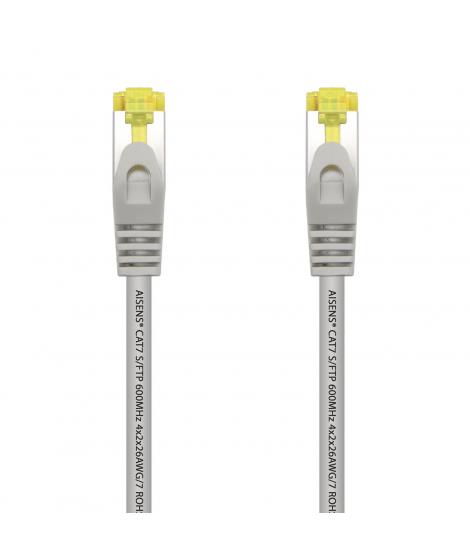 Aisens Cable de Red Latiguillo RJ45 LSZH Cat.7 600 Mhz S/FTP PIMF AWG26 - 1.0M - Color Gris