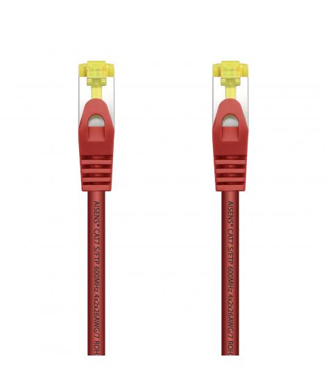 Aisens Cable de Red Latiguillo RJ45 LSZH Cat.7 600 MHz S/FTP PIMF AWG26 - 1.0M - Color Rojo