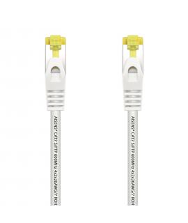 Aisens Cable de Red Latiguillo RJ45 LSZH Cat.7 600 MHz S/FTP PIMF AWG26 - 25cm - Color Blanco