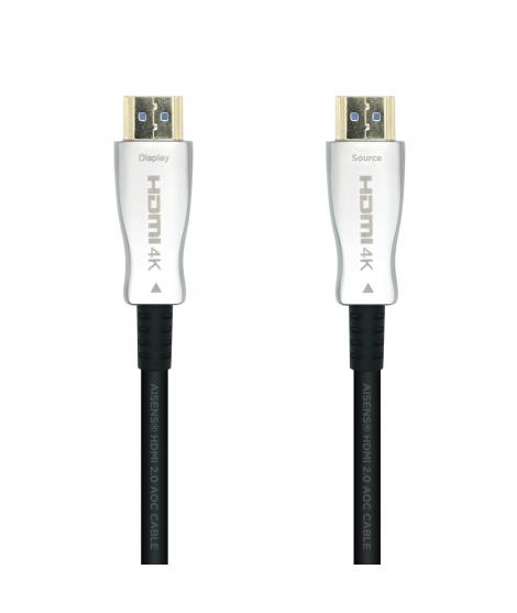 Aisens Cable HDMI V2.0 AOC (Active Optical Cable) Premium Alta Velocidad/ HEC 4K@60HZ 18GBPS - A/M-A/M - 15m - Color Negro