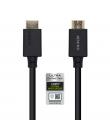 Aisens Cable HDMI V2.1 Certificado Ultra Alta Velocidad 8K@60Hz 48Gbps - A/M-A/M - 1.0m - Color Negro