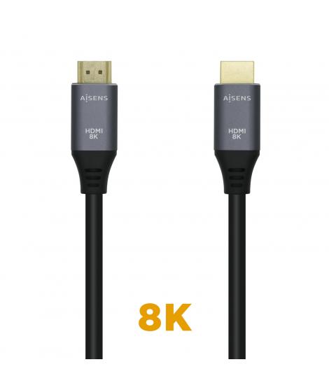 Aisens Cable HDMI V2.1 Ultra Alta Velocidad 8K@60Hz 48Gbps - A/M-A/M - 2.0m - Color Negro