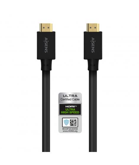 Aisens Cable HDMI V2.1 Ultra Alta Velocidad/Hec 8K@60Hz 48Gbps - A/M-A/M - 5.0m - Color Negro