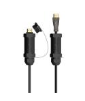 Aisens Cable HDMI V2.1 AOC con Armadura Ultra Alta Velocidad / HEC 8K@60HZ 4K@120HZ 4:4:4 48GBPS - A/M-A/M - 50M - Color Negro