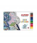 Alpino Color Experience Pack de 36 Lapices Acuarelables - Mina de 3,3mm Resistente y Acuarelable - Ideal para Difuminar y Colore