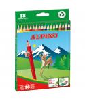 Alpino Pack de 18 Lapices de Colores - Mina de 3mm - Resistente a la Rotura - Bandeja Extraible - Colores Surtidos