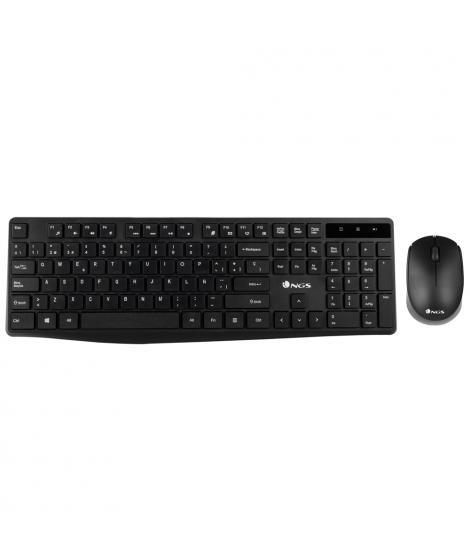 NGS Allure Pack Inalambrico USB Teclado Multimedia + Raton 1200dpi 3 Botones - Uso Ambidiestro - Color Negro