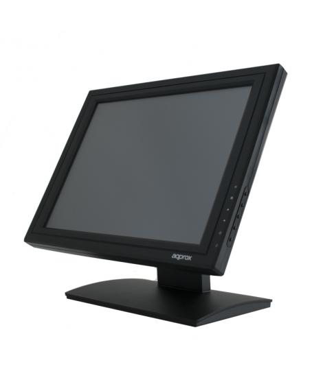 Approx Monitor Tactil LED 15" para TPV 1024 x 768 - Respuesta 5ms - Angulo de Vision 160º - USB, VGA - VESA