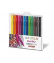 Alpino Color Experience Pack de 12 Rotuladores Doble Punta con Punta Pincel - Forma Triangular Ergonomica - Punta Fine Liner