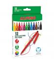 Alpino Pack de 12 Rotuladores Escolares - Punta Fina de 3mm - Superlavables y Brillantes - Ideal para Creatividad y