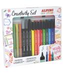 Alpino Color Experience Kit Creativo de 10 Fineliners - 5 Rotuladores Glitter Markers - 3 Rotuladores Especiales para Caligrafia