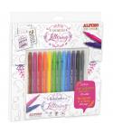 Alpino Color Experience Pack de 12 Rotuladores Dual Artist + Libro Guia de Iniciacion al Lettering - Doble punta (Fina 0,7mm y P