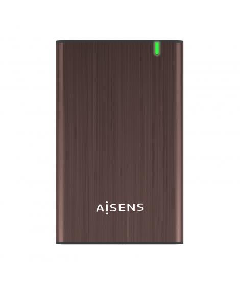 Aisens Caja Externa 2.5? para Discos Duros 9.5mm SATA I, II y III a USB 3.0/USB 3.1 GEN1 - Color Marrón