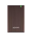 Aisens Caja Externa 2.5? para Discos Duros 9.5mm SATA I, II y III a USB 3.0/USB 3.1 GEN1 - Color Marrón