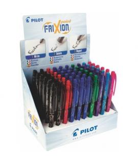 Pilot Frixion Point Expositor de 60 Boligrafos de Gel Borrables - Punta Fina 0.5mm - Trazo 0.25mm - Grip Ergonomico - Recargable