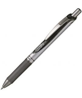Pentel Energel Boligrafo de Bola Retractil - Punta 0.7mm - Trazo 0.35mm - Tinta Gel - Recargable - Grip de Agarre - Clip de Meta