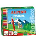 Alpino Festival Pack de 288 Lapices de Colores - Mina de 3mm - 12 Colores x 24 Uds - Ideal para Clase - Colores Surtidos