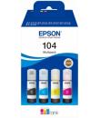 Epson 104 Pack de 4 Botellas de Tinta Originales - C13T00P640