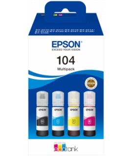 Epson 104 Pack de 4 Botellas de Tinta Originales - C13T00P640