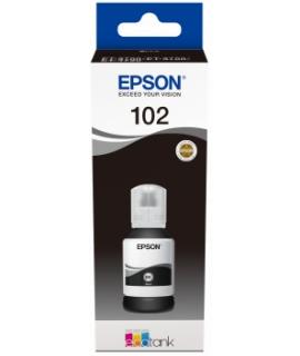 Epson 102 Negro Botella de Tinta Pigmentada Original - C13T03R140