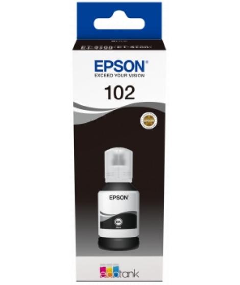 Epson 102 Negro Botella de Tinta Pigmentada Original - C13T03R140