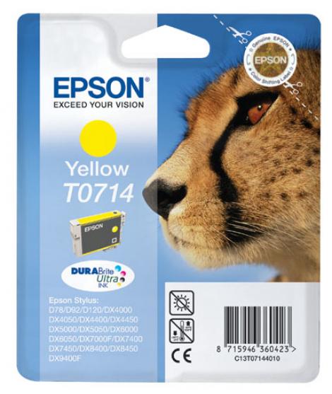 Epson T0714 Amarillo Cartucho de Tinta Original - C13T07144012