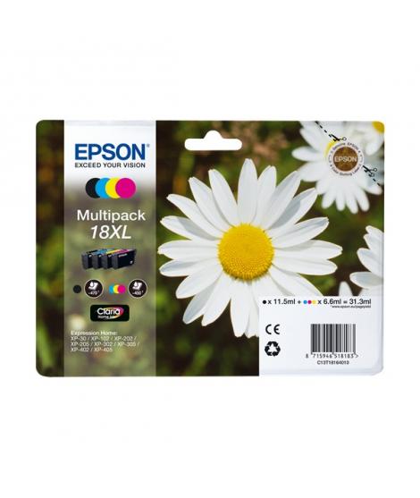 Epson T1816 (18XL) Pack de 4 Cartuchos de Tinta Originales - C13T18164012