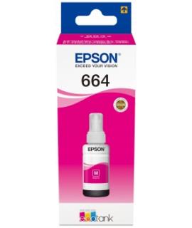 Epson T6643 Magenta Botella de Tinta Original - C13T664340