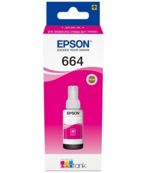 Epson T6643 Magenta - Botella de Tinta Original C13T664340