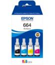 Epson 664 Pack de 4 Botellas de Tinta Originales C13T664640