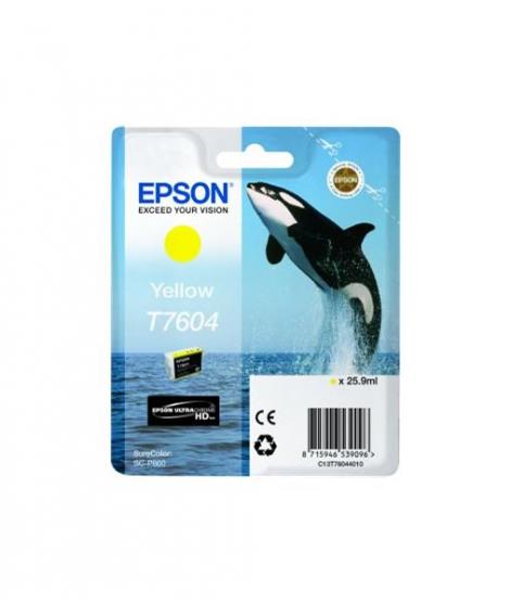 Epson T7604 Amarillo Cartucho de Tinta Original - C13T76044010