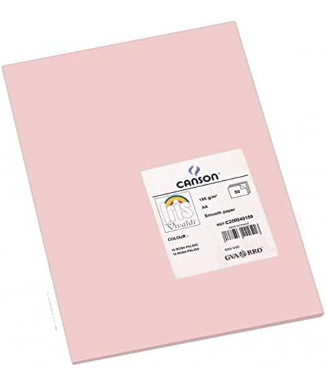 Canson Guarro Pack de 50 Cartulinas Iris A4 de 185g - 21x29.7cm - Color Rosa