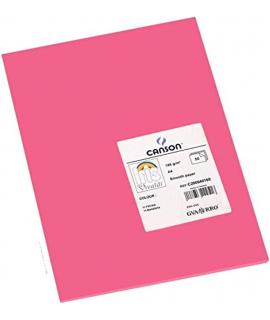 Canson Guarro Pack de 50 Cartulinas Iris A4 de 185g - 21x29.7cm - Color Fucsia