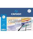 Canson Acuarela Basik Minipack de 6 Hojas A3 - 29.7x42cm - 370g - Color Blanco